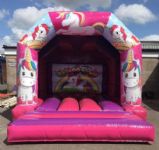View Unicorn Bouncy Castle with shower cover